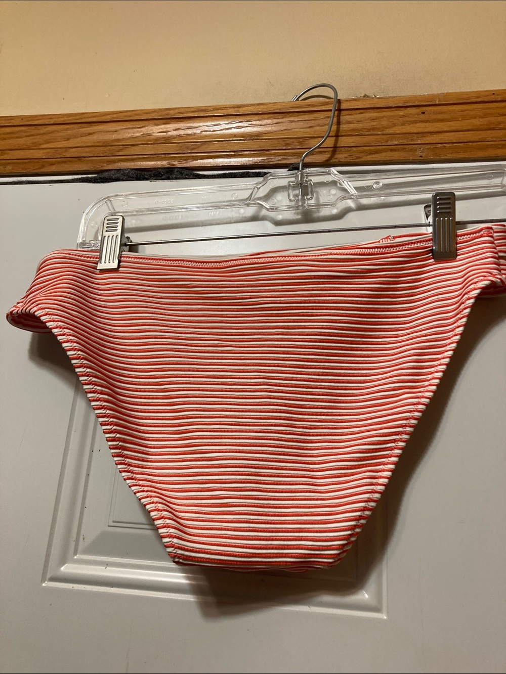 Striped Redand White Bikini‎ Bottom M
